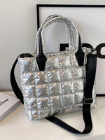 Bubble Textured Tote Crossbody Bag
