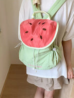 Watermelon Slice Drawstring Backpack Bag