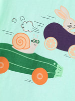 Children's Snail and Bunny Race Graphic Short Sleeve T-Shirt