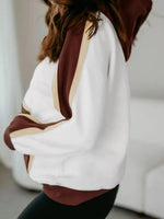 Color Block Patchwork Hooded Sweatshirt