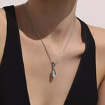 Stainless Steel Teardrop Necklace