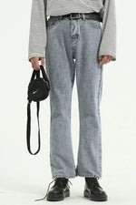 Side Slit Jeans with Pockets