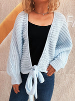 Tie Front Long Sleeve Cardigan