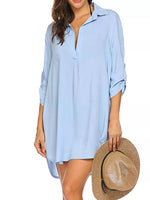 Full Size Side Slit Collared Neck Oversized Shirt Plus Size