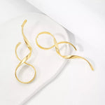 Alloy Spiral Drop Earrings