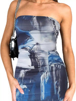 Tie-dye Bodycon Mini Dress