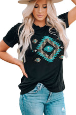 WesternPrinted Crewneck Graphic Tee