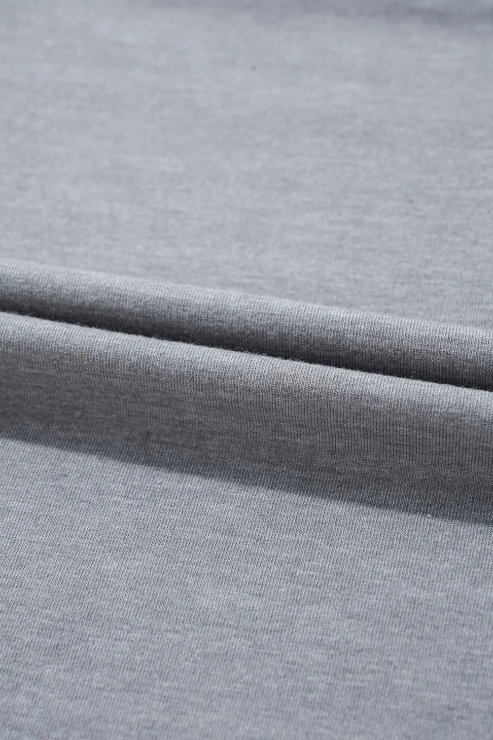 HOPPY Chenille Patch Round Neck Short Sleeve T-Shirt