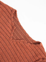 Ribbed Knit Long Sleeve A-Line Dress