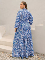 Plus Size Floral Print Bohemian Maxi Dress