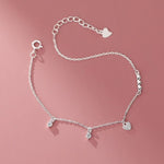 Heart Charm 925 Sterling Silver Bracelet