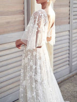 Full Size Lace Flutter Sleeve V-Neck Dress Plus Size