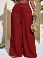 Wide-Leg Pants with Drawstring