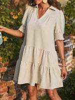Johnny Collar Short Sleeve Mini Dress