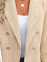 Double-Breasted Lapel Collar Blazer