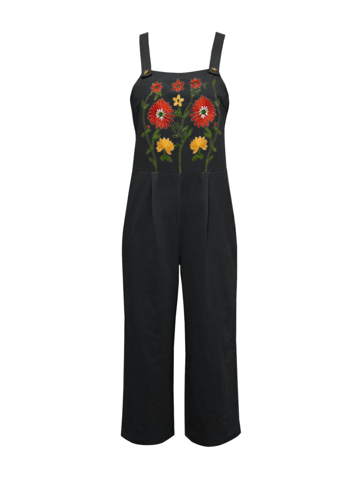 Floral Embroidered Wide Leg Jumpsuit