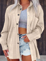 Button Up Long Sleeve Knit Outerwear