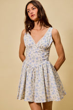 SO ME Froal Print Fit and Flare Dress