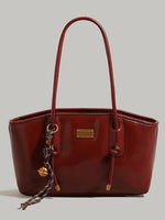 Leather Shoulder Bag with Knot Detail