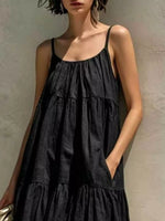 Tiered Scoop Neck Maxi Dress
