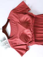 Plus Size Padded Round Neck Modal T-Shirt and Shorts Set