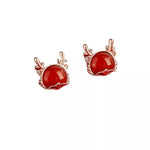 925 Sterling Silver Deer Stud Earrings