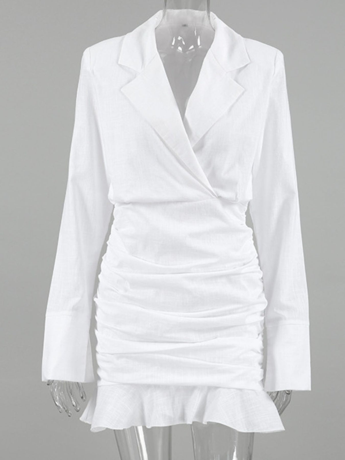 Blazer Style Ruched Mini Dress