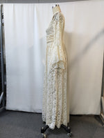 Lace Deep V-Neck Maxi Dress