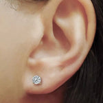 1 Carat Moissanite 925 Sterling Silver Stud Earrings