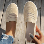 Mesh Round Toe Platform Slip-Ons