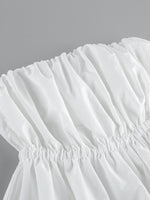 Ruched Bubble Hem Tube Top