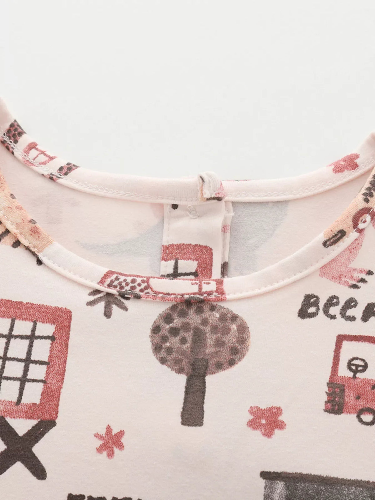 Children's Tiered Cartoon Print Casual Dress