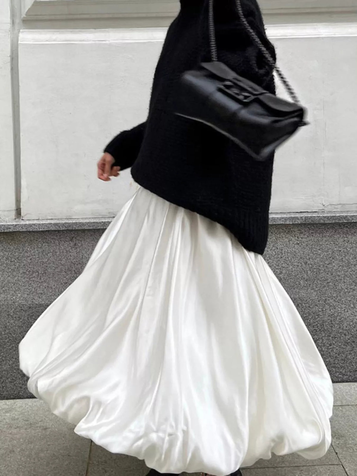 Flowy Satin Maxi Skirt