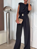 Sleeveless Wide Leg Jumpsuit