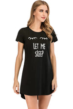 Graphic Round Neck Short Sleeve Lounge Dress
