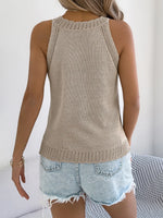 Openwork Sleeveless Knit Tank