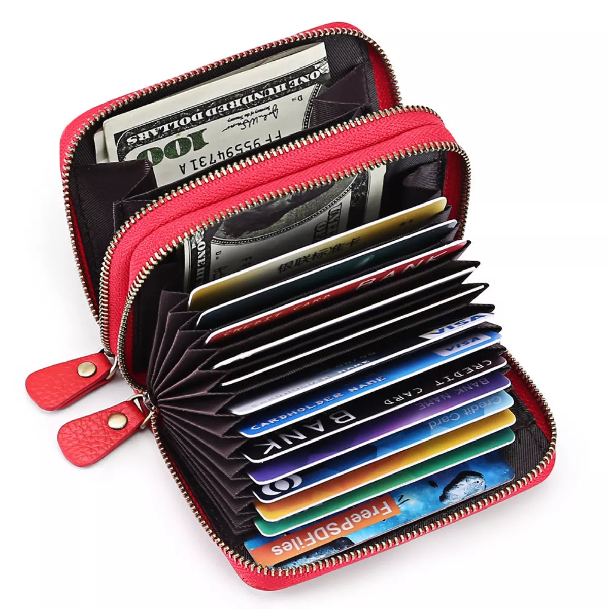 Leather Card Case with ID Window