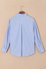 Striped Button Up Long Sleeve Shirt