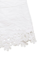 Lace Trim Drawstring Waist Shorts