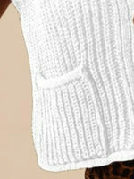 SO ME Big Metal Button Front Sweater Vest