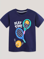 Children's Play Time Tennis Graphic Crew Neck T-Shirt