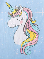 Children's Unicorn Ruffle Sleeve Casual Dress