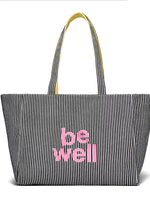 Striped Canvas Duffel Bag