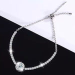 1 Carat Moissanite 925 Sterling Silver Chain Bracelet