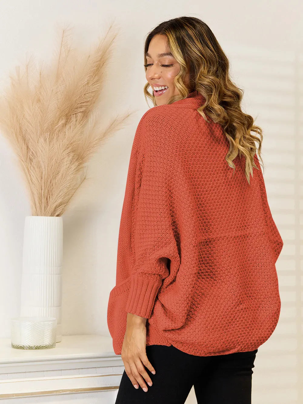Angel Wings Open FrontCardigan with Pockets