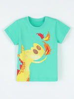 Children's Dinosaur Round Neck Short Sleeve T-Shirt