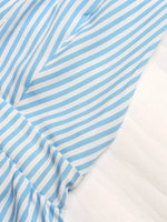 Crisscross Back Striped Romper