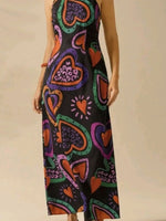 Printed Sleeveless Maxi Dress