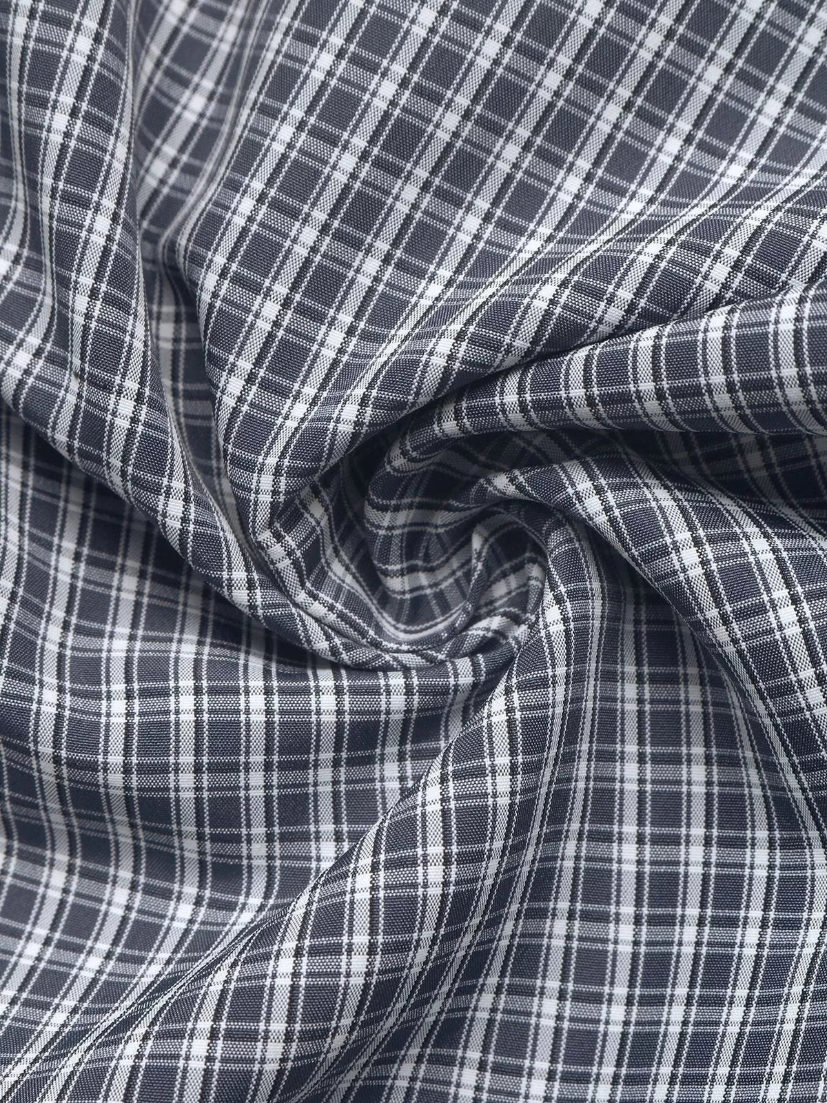 Gingham Button Up Shirt with Tie-Sleeve Detail