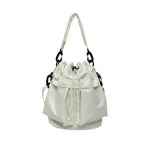 Drawstring Nylon Bucket Bag
